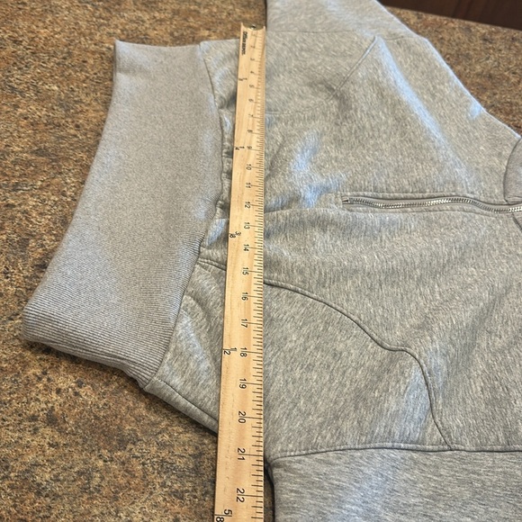 Emory Park Quarter Zip Sweatshirt Size Large Light Gray Mock Neck Cropped - Picture 13 of 15
